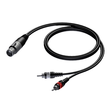 CAB704/1.5 Procab Kabel XLR-Kupplung auf 2x Cinchstecker 1.5M Produktbild front S