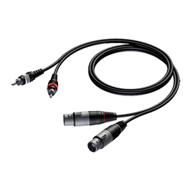 CAB705/3 Procab Kabel 2x XLR-Kupplung 2x Cinchstecker 3m Produktbild front M