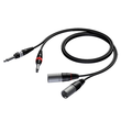 CAB708/1.5 Procab Kabel 2x XLR-Stecker 2x Klinkensstecker Mono 1m Produktbild