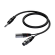 CAB709/3 Procab Kabel XLR M/F auf Klinke Stecker 6,3mm stereo 3m Produktbild front S