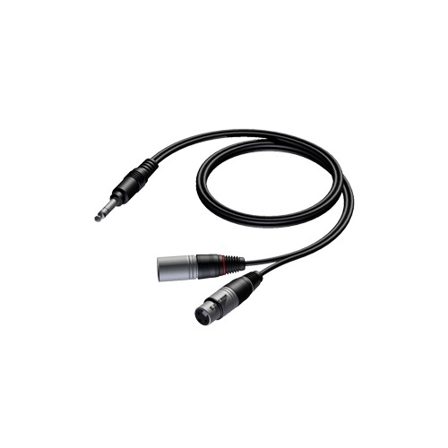 CAB709/3 Procab Kabel XLR M/F auf Klinke Stecker 6,3mm stereo 3m Produktbild