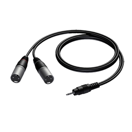 CAB712/3 Procab  Klinkenkabel 3,5mm auf stereo 2X XLR-Stecker 3m Produktbild