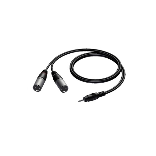 CAB712/3 Procab  Klinkenkabel 3,5mm auf stereo 2X XLR-Stecker 3m Produktbild