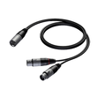 CAB736/1.5 Procab XLR-Steckler auf 2XLR Kupplung 1,5m Produktbild front S