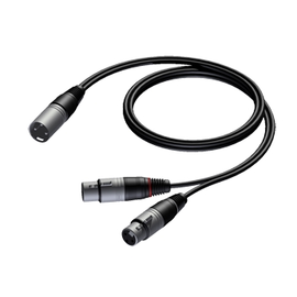 CAB736/1.5 Procab XLR-Steckler auf 2XLR Kupplung 1,5m Produktbild front M