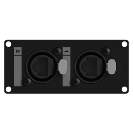 Casy168/B Caymon Casy 1 fach Modul für 2x Ethercon auf RJ45, schwarz Produktbild front M