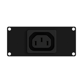 Casy182/B Caymon Casy 1 fach Modul für Kaltgerätestecker auf Outlet Socket, sw Produktbild front M