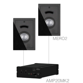 CERRA2.2/B Audac Lautsprecherset AMP20 & 2X MERO2 schwarz Produktbild