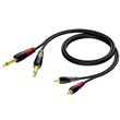 CLA631/5 Procab Kabel 2xKlinke mono 6,3 auf 2x Cinchstecker, 5m Produktbild front S