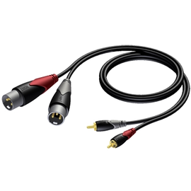 CLA701/1.5 Procab Kabel 2x XLR-Stecker 2x Cinchstecker 1,5m Produktbild