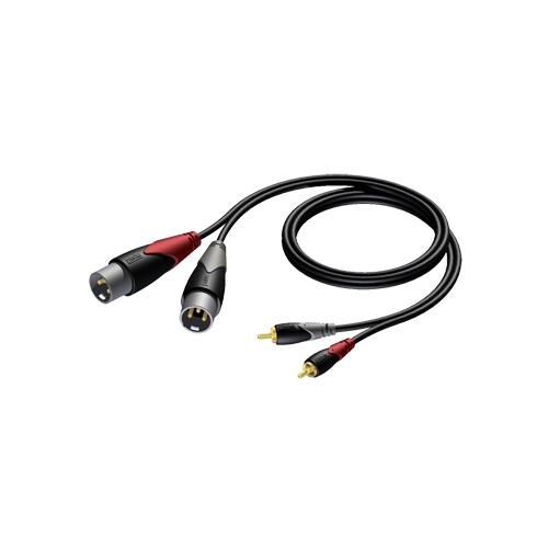 CLA701/1.5 Procab Kabel 2x XLR-Stecker 2x Cinchstecker 1,5m Produktbild