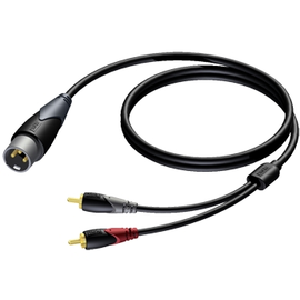 CLA703/5 Procab Kabel XLR-Stecker 2x Cinchstecker 5m Produktbild front M
