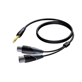 CLA709/1.5 Procab Kabel Klinke groß stereo XLR-Stecker und XLR-Buchse, 1,5m Produktbild