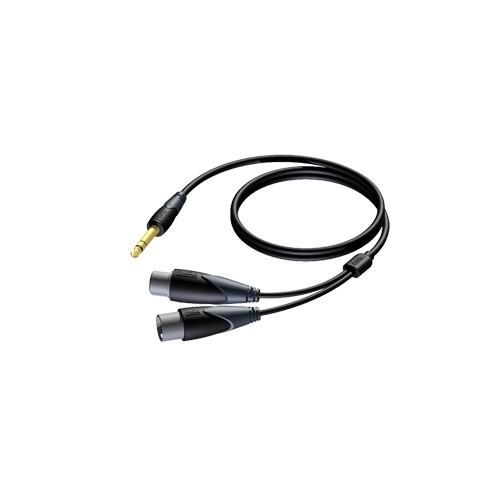 CLA709/1.5 Procab Kabel Klinke groß stereo XLR-Stecker und XLR-Buchse, 1,5m Produktbild