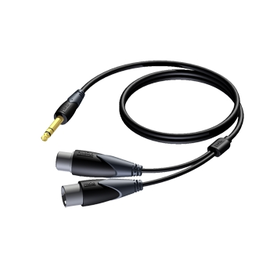 CLA709/3 Procab Kabel Klinke groß stereo XLR-Stecker und XLR-Buchse, 3m Produktbild front M