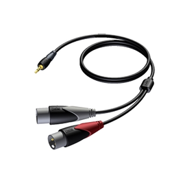 CLA712/1.5 Procab XLR Kabel 2x Stecker auf Klinkenstecker 3,5 stereo, 1,5m Produktbild front M