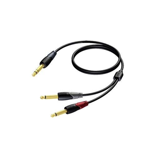 CLA721/3 Procab Klinkenkabel Stereo 6,3 auf 2x Klinke mono groß 3m Produktbild