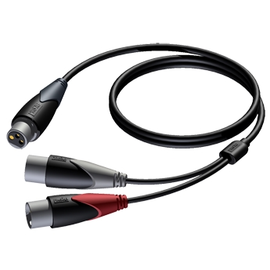 CLA735/1.5 Procab Kabel XLR-Buchse auf 2x XLR-Stecker 1,5m Produktbild front M