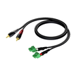 CLA832/1 Audac Kabel 2xCinchstecker auf 2x Terminal Block (3P   3.81MM)   1M Produktbild