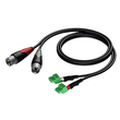 CLA834/1 Audac Kabel 2x XLR-Stecker auf 2x Terminal Block (3P   3.81MM)   1,5M Produktbild