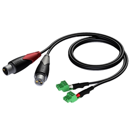 CLA835/0.5 Audac Kabel 2x XLR Buchse auf 2x Terminal Block (3P 3.81MM)   0,5m Produktbild