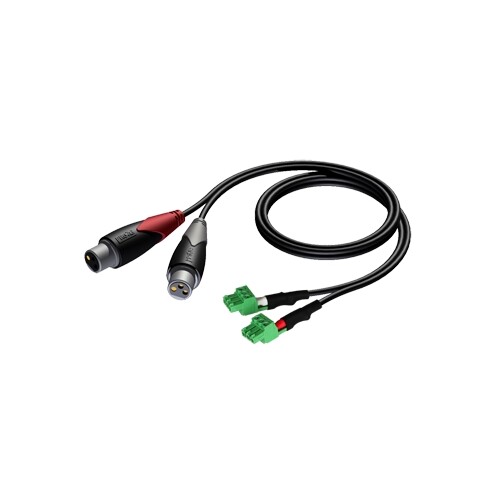 CLA835/0.5 Audac Kabel 2x XLR Buchse auf 2x Terminal Block (3P 3.81MM)   0,5m Produktbild