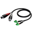 CLA835/1 Audac Kabel 2x XLR Buchse auf 2x Terminal Block (3P 3.81MM) 1m Produktbild front S