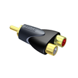 CLP106 Procab Adapter Cinchstecker auf 2x Cinchbuchse Produktbild front S