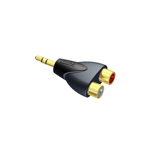 CLP211 Procab Adapter 2x Cinchbuchse zu Klinkenstecker klein stereo Produktbild Front View L