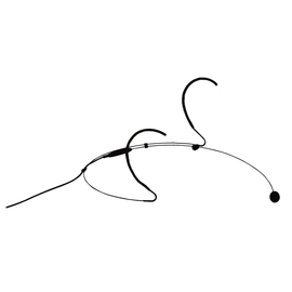 CMX726/B Audac Headset Kondensator mikrofon mit 4 Steckern, schwarz Produktbild front M