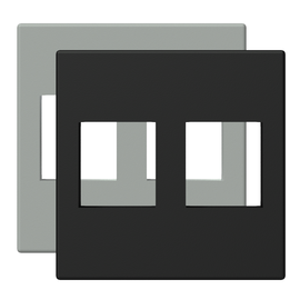 CP45KS2/B Procab Zentralplatte 45x45MM 2 x KEYSTONE HOLE schwarz Produktbild front M