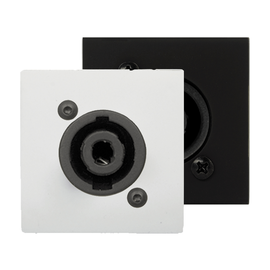 CP45SPES/W Audac Zentralplatte 45x45MM SPEAKON klemmbar schwarz Produktbild front M