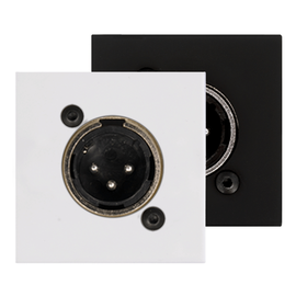 CP45XLMS/B Audac Zentralplatte 45x45MM XLR Stecker klemmbar schwarz Produktbild front M