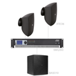 FESTA6.3/B Audac Lautsprecherset klein ATEO6 + BASO10 & SMQ350, schwarz Produktbild