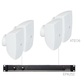 FESTA6.4E/W Audac Lautsprecherset 4X ATEO6 + EPA252, weiss Produktbild