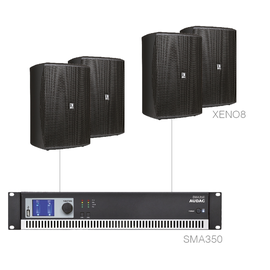 FESTA8.4/B Audac Lautsprecherset 4X XENO8 + SMA350, schwarz Produktbild