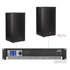 FORTE10.2/B Audac Lautsprecherset groß 2X PX110 + SMA500   schwarz Produktbild
