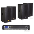 FORTE15.4/B Audac Lautsprecherset x-large 4X PX115 + SMA750   schwarz Produktbild