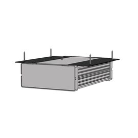 MBS104R Audac 19 Zoll Rack Halterung Setup Box 4x Produktbild front M