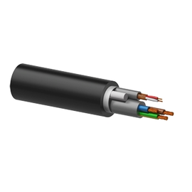 PAC50/1 Procab Kabel sym 2x0,125mm² und 3x1mm² Netzkabel schwarz Produktbild front M