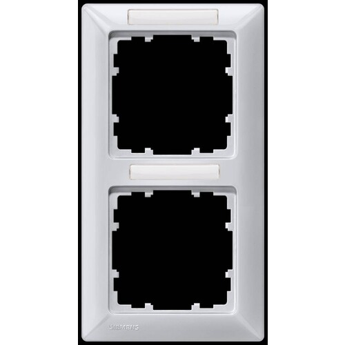 5TG2552-5 Siemens DELTA line aluminiummetallic Rahmen 2-fach mit Sch Produktbild