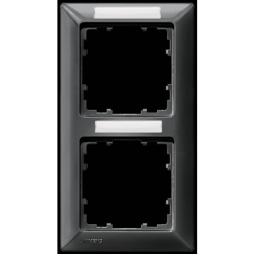 5TG2552-8 Siemens DELTA line carbonmetallic Rahmen 2-fach mit Schrif Produktbild