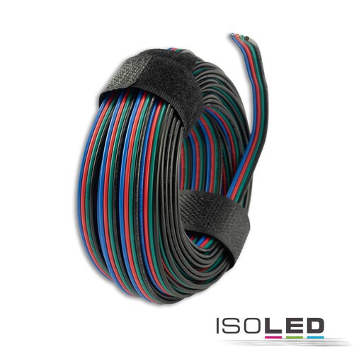 112324 Isoled RGB Kabel, 4 polig, Farbkennzeichnung, 4x0,5mm², 1 Bund=10m Produktbild Front View L