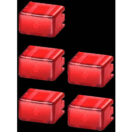 5TG8061 Siemens Kappen-Set für Taster 5TE48 Satz mit je 5x rot/transparent Produktbild front M