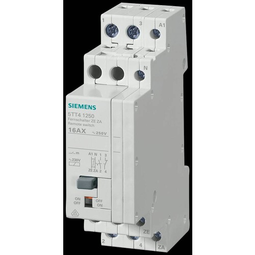 5TT4125-0 Siemens Fernschalter mit 1 Schließer, und 1Ö mit zentral Ein-aus F Produktbild