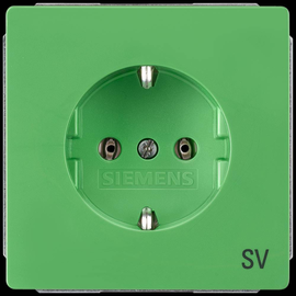 5UB1815 Siemens DELTA style Steckdose mit Schriftfeld u. erh. Berührungsschut Produktbild