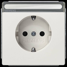 5UB1857 Siemens DELTA style SCHUKO- Steckdose mit Schriftfeld u. erh. Berüh Produktbild