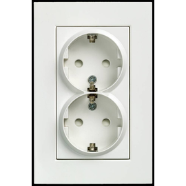 5UB2213-3 Siemens DELTA miro SCHUKO- Doppelsteckdose mit erh. Berühungsschut Produktbild