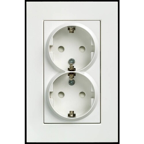 5UB2213-3 Siemens DELTA miro SCHUKO- Doppelsteckdose mit erh. Berühungsschut Produktbild