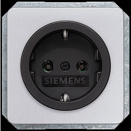 5UH1055 Siemens DELTA profil Steckdosenabdeckung silber mit schwarze Produktbild
